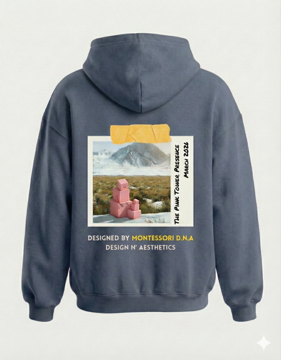 Pink Tower Sweatshirt - Deep Blue