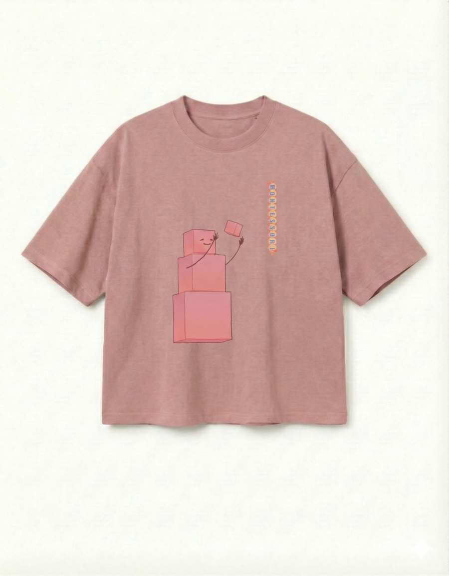The Pink Tower Tee — Linen