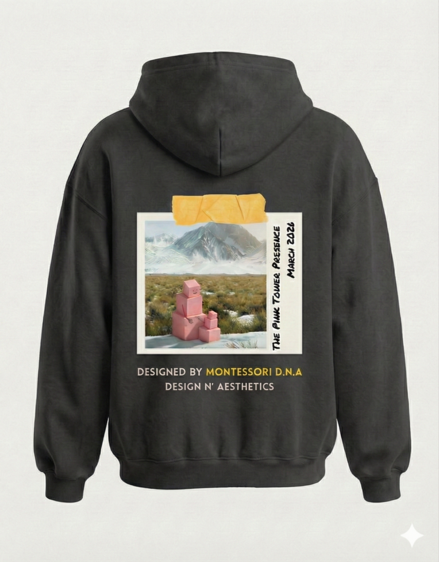 Pink Tower Sweatshirt - Charcoal