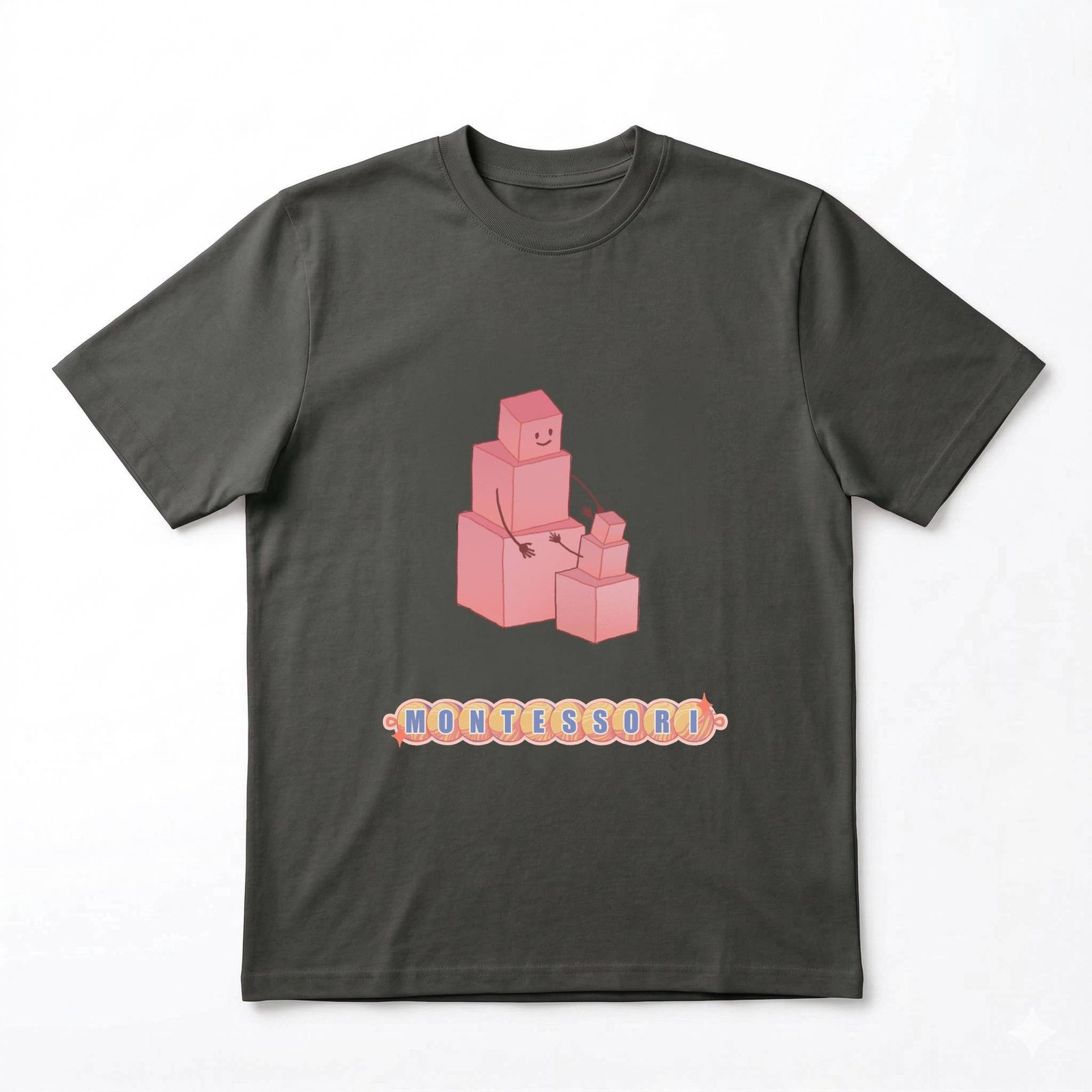 The Pink Tower Tee — Slate