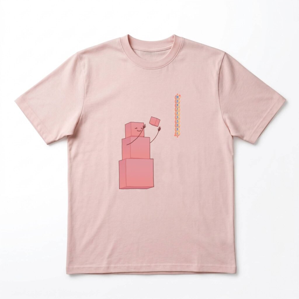 T恤-粉 - The Pink Tower Tee — Linen related product image