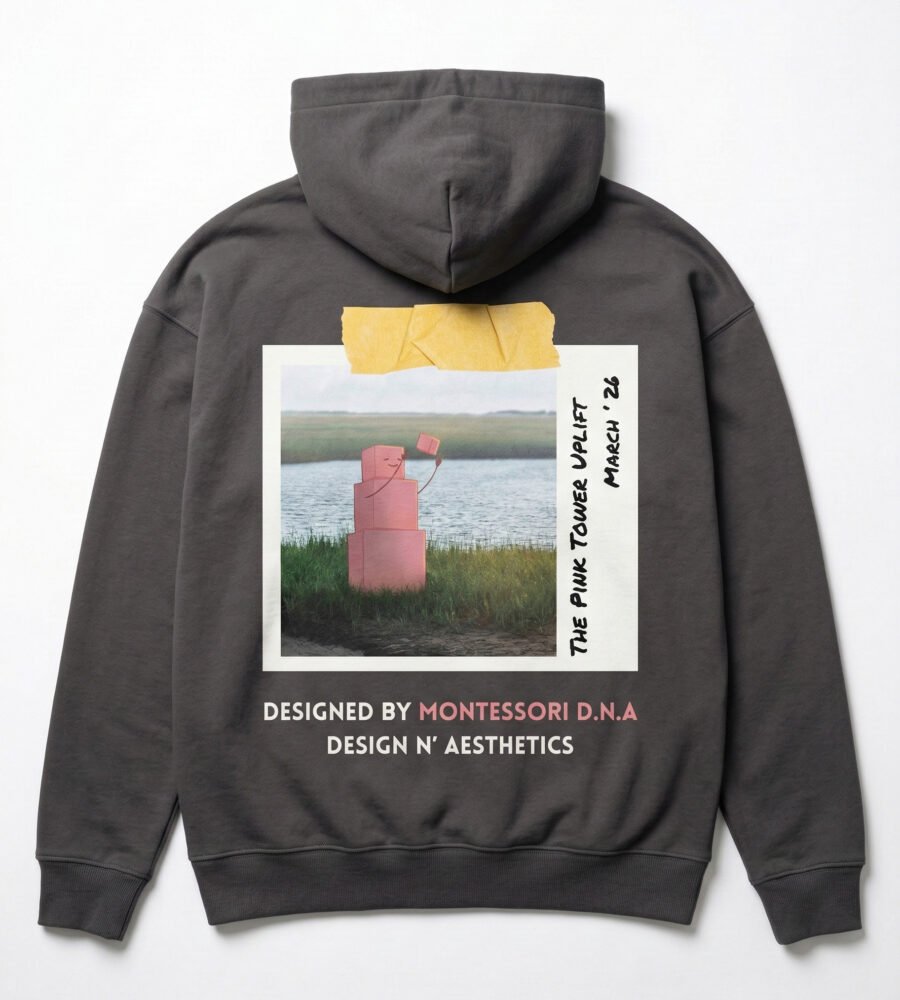 Pink Tower Sweatshirt - Charcoal